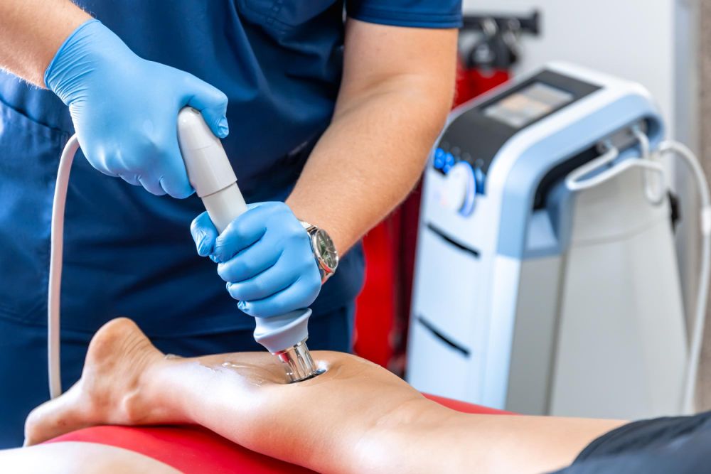 Shockwave therapy on Calf muscle strain